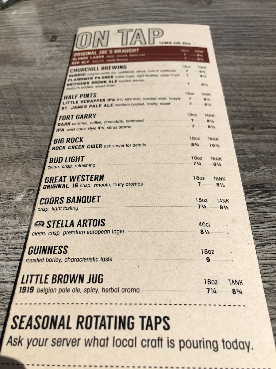 Menu Original Joe's-7